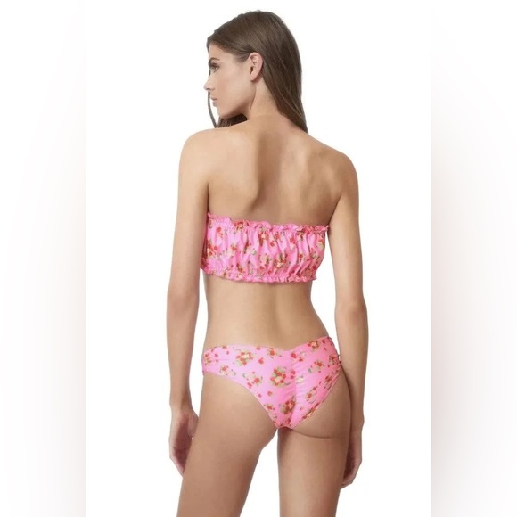 PQ Swim ~ SET ~ Strawberry Fields Remi Ruched Bandeau Top & Bottoms - Picture 6 of 10
